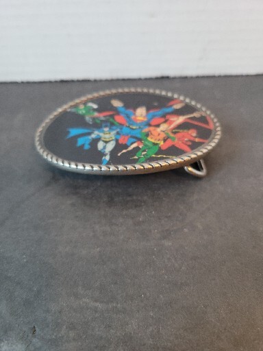 JLA Justice League Of America Belt Buckle Superman Batman Flash Plastic Man, Etc