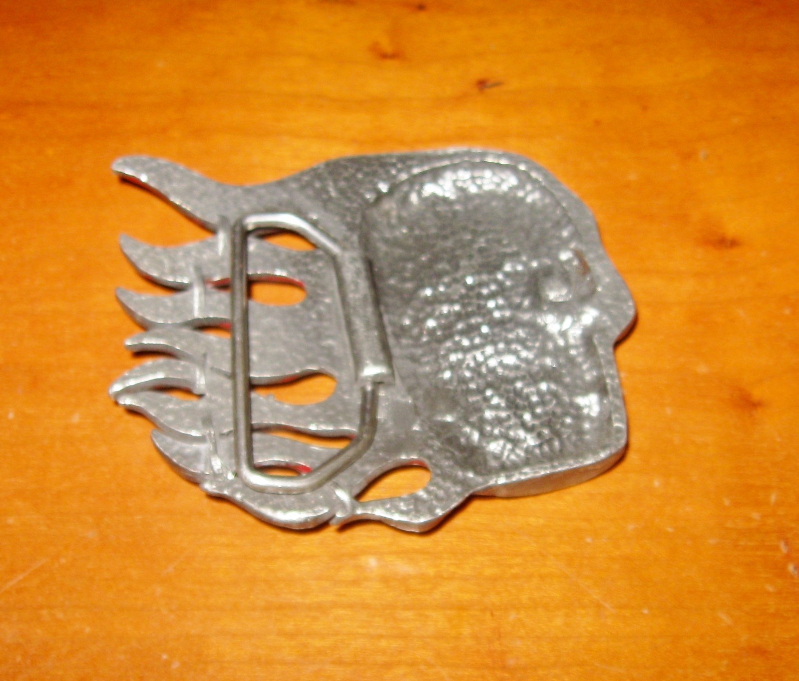 Flaming Skull Belt Buckle Blood Red Angry Skull Goth Halloween Biker Buckle