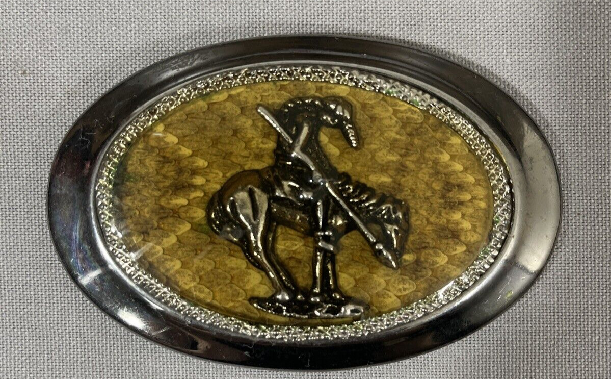 American Indian Chief Horse Rider Belt Buckle Made in USA
