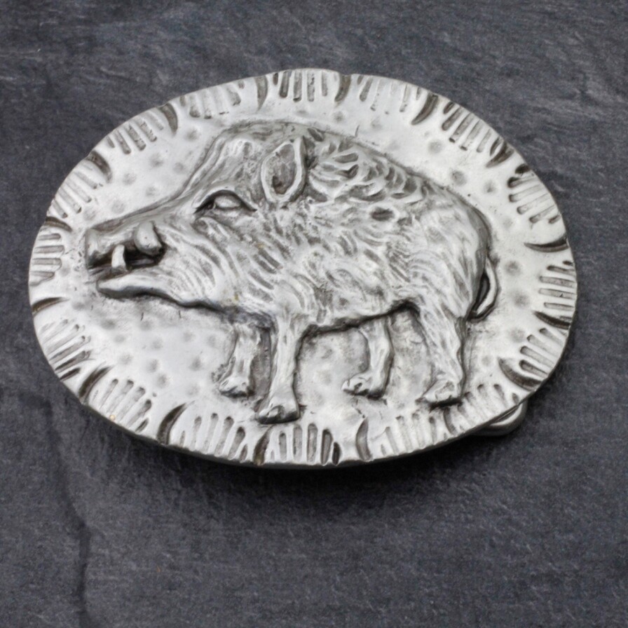 Gürtelschnalle Wildschwein, Trachten Wildschwein Buckle für 4 cm Gürtel gs121