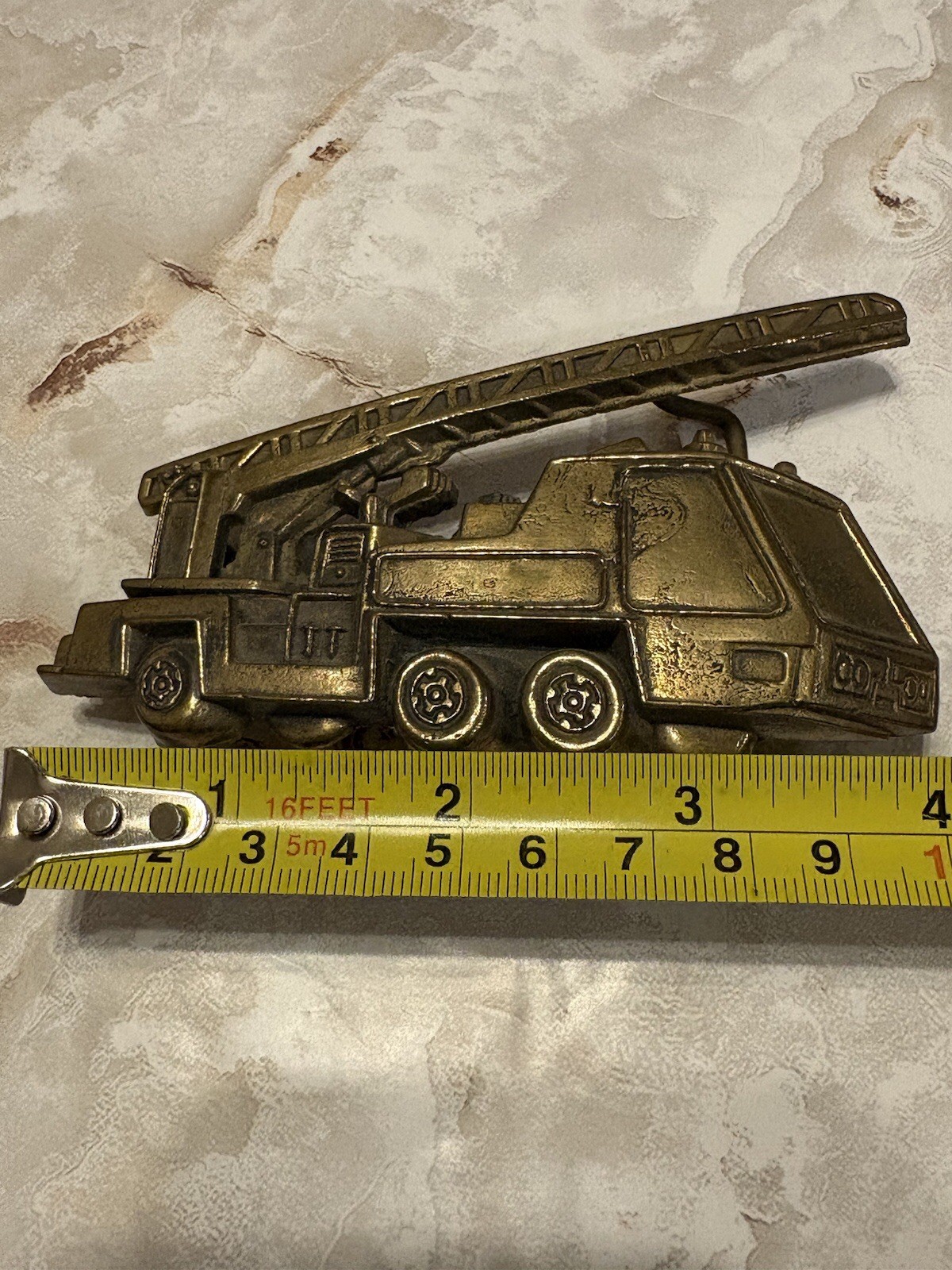 Ladder Firetruck Belt Buckle Brass Fire Truck Engine BBB