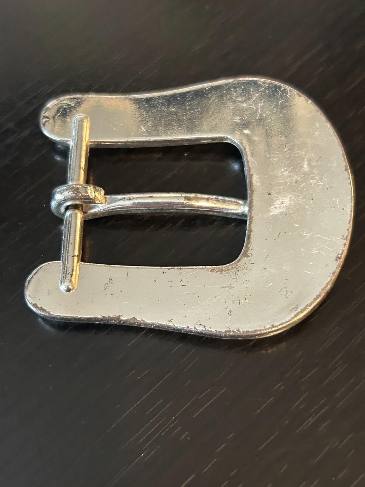 Vintage Collectible Frame Silver Tone Belt Buckle