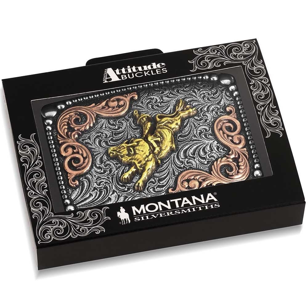 Montana Silversmiths Attitude Relentless Ride Bull Rider Rodeo Belt Buckle