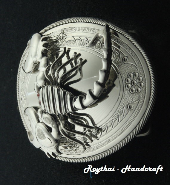 MADE BY ORDER MEN BELT BUCKLE HANDMADE STAINLESS STEEL SCORPION