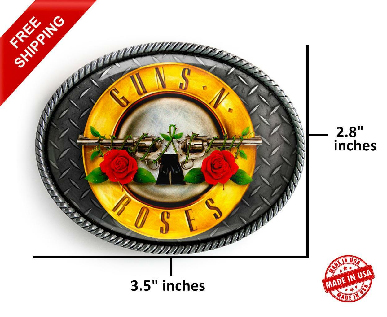 Guns n Roses Belt Buckle – Rock n Roll High Quality Handmade Buckle – 692-2