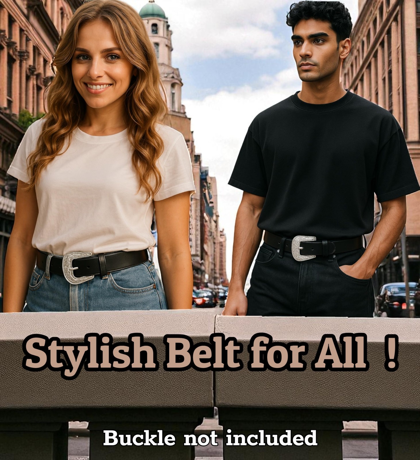 F&L CLASSIC Belt without Buckle- 100% 36 (Fits Waist 34&Prime;-35&Prime;), Black/Brown