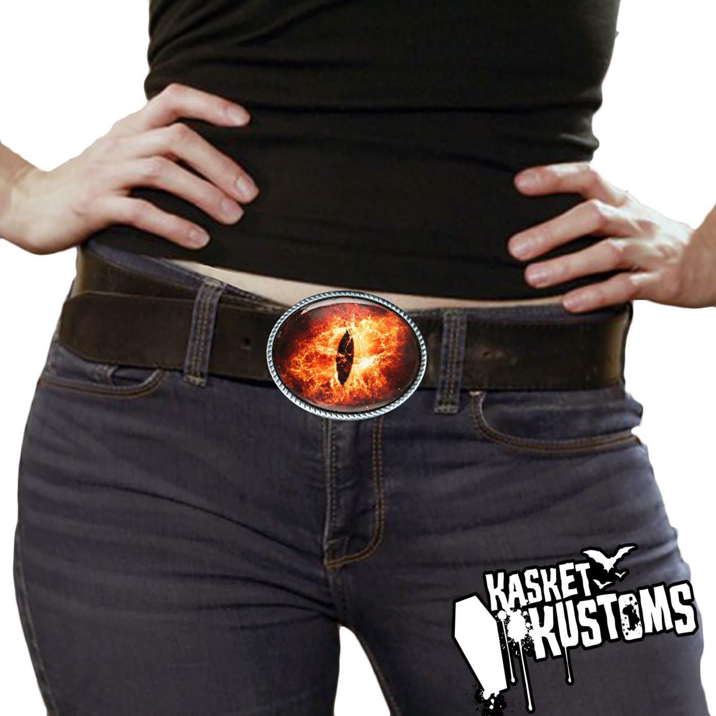 Fire Eyeball Belt Buckle – Halloween Monster Cosplay Handmade Buckle -147-E