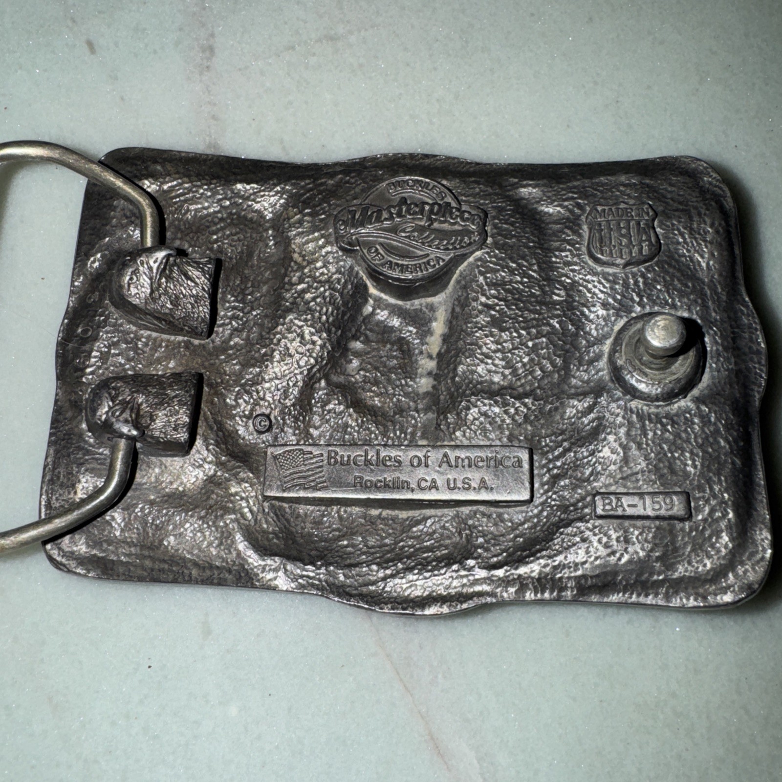 Bass Fishing Buckles of America Masterpiece Collection Brass Finish Belt Buckle