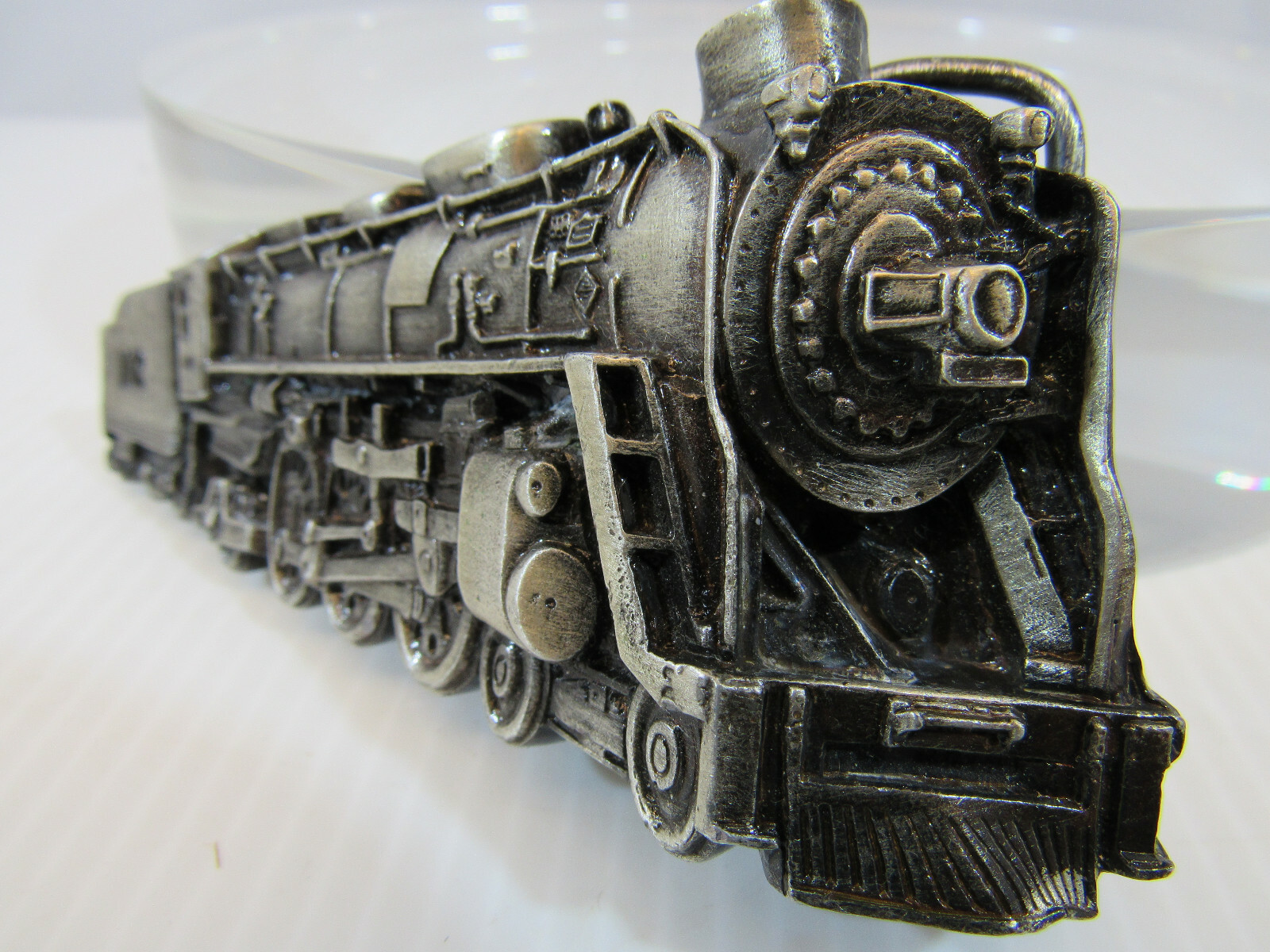Locomotive Belt Buckle Vintage Brass Bergamot 1978 USA 4&Prime;w VG Pre Owned b21