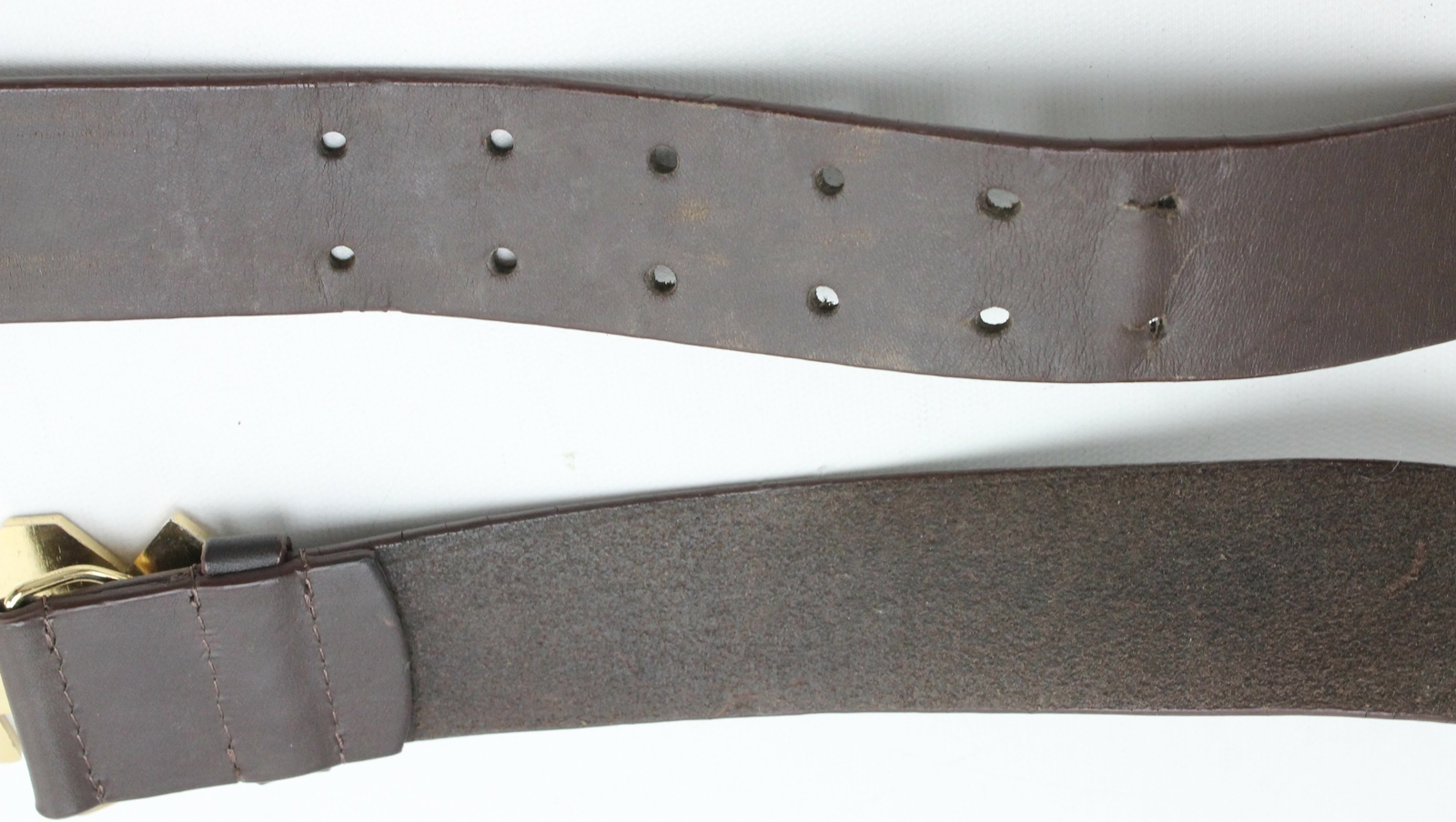 Vintage AC/DC Belt Buckle and Leather Belt