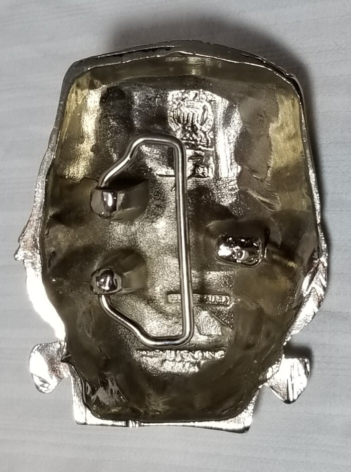 Frankenstein Monster Belt Buckle Boris Karloff Vintage Horror Movie Collectible