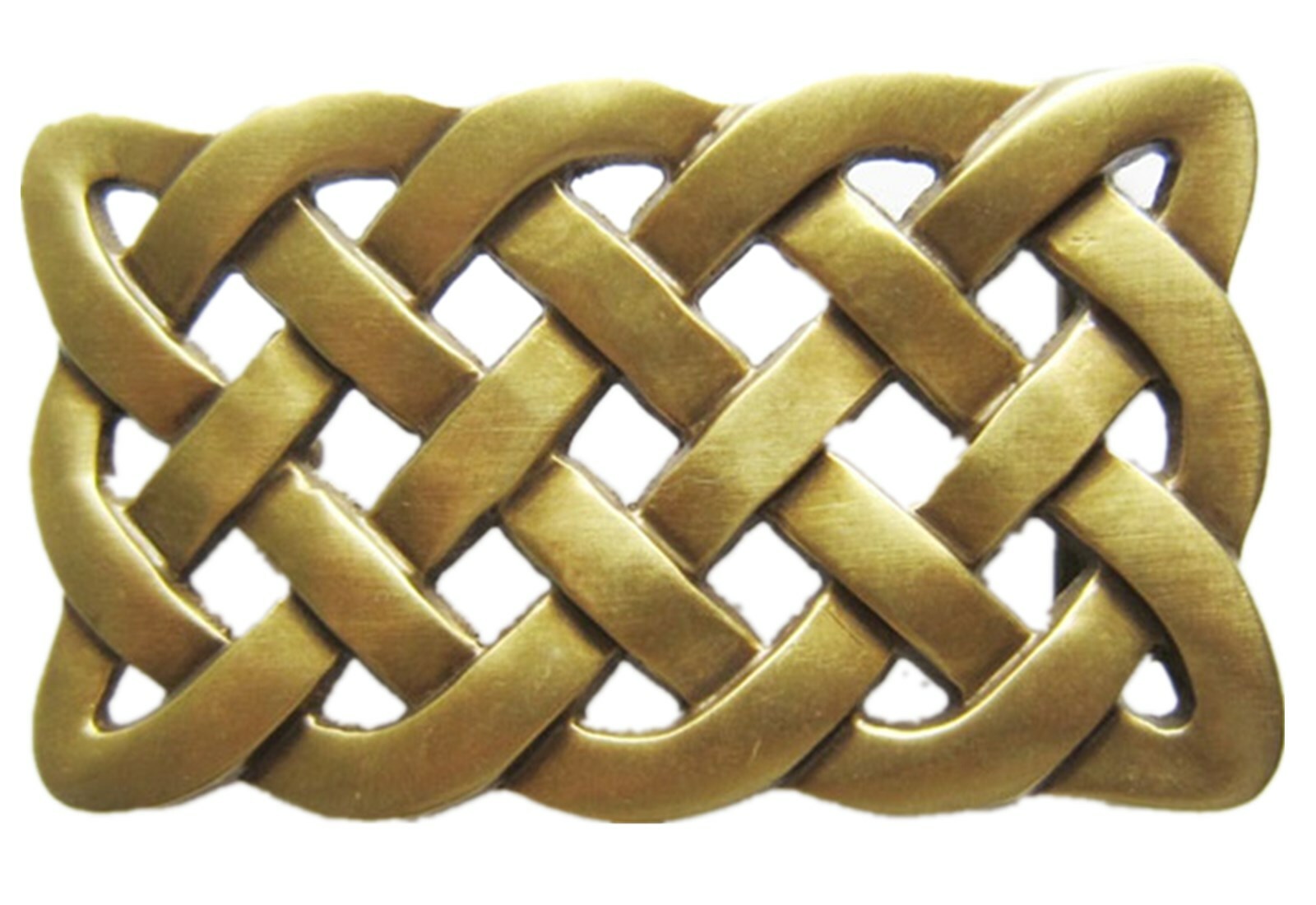 4 cm Celtic Cross Knot Solid Brass Belt Buckle