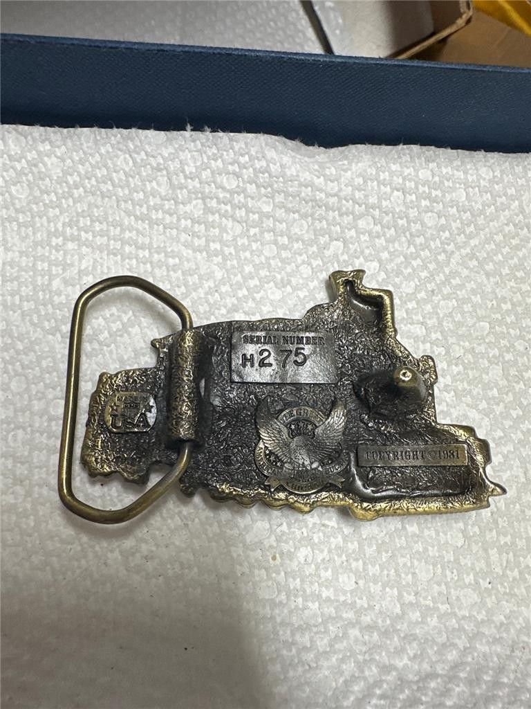 Vintage Train 165 Belt Buckle 1981 by Great American Buckle Co