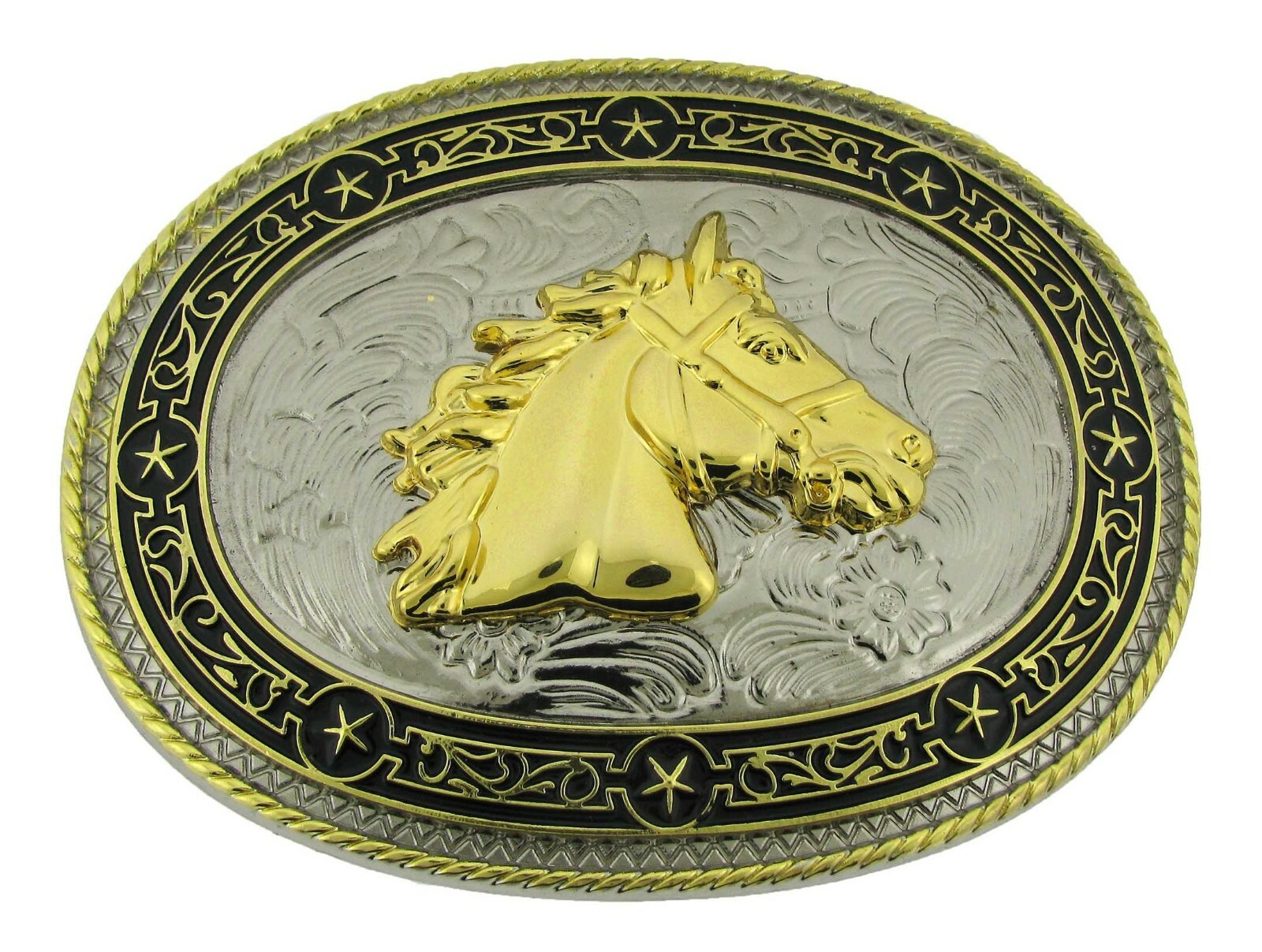 Horse Head Belt Buckle Western Rodeo Costume Horseshoes New Men Women Cowboy Big