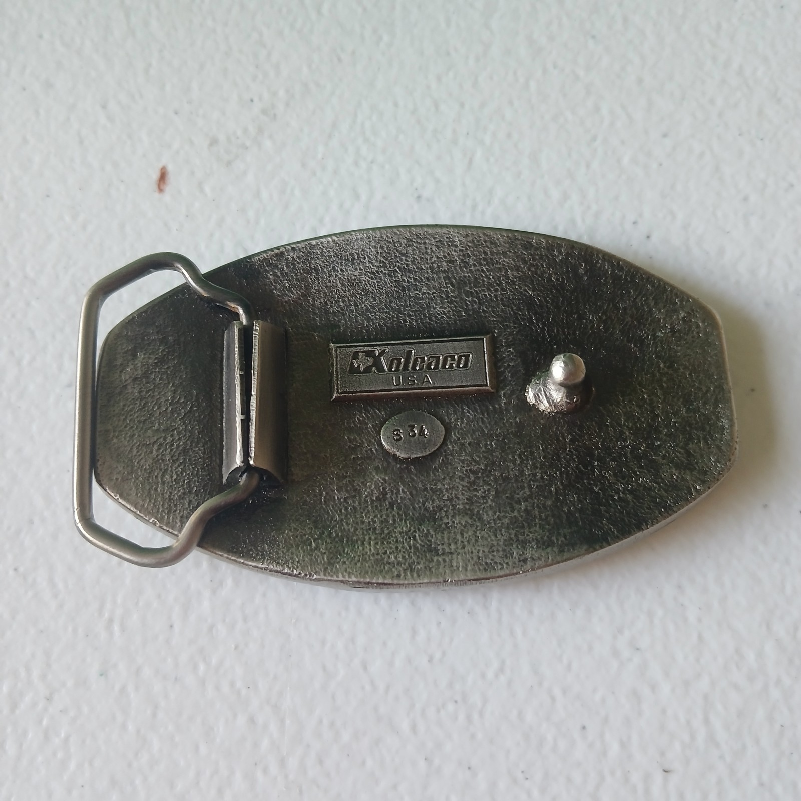 Ariat Western Oval Logo Belt Buckle Silver Tone Metal Men&rsquo;s 1.5in MPN 634