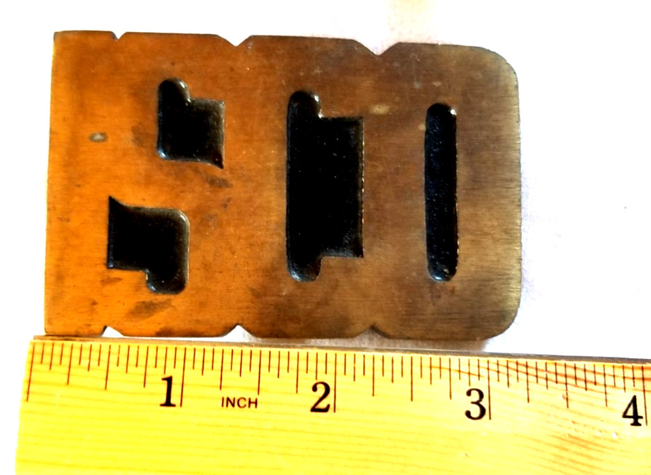 ISCO Brass Union Worker Trade Belt Buckle Provo Utah Dynabuckle VTG Occupations