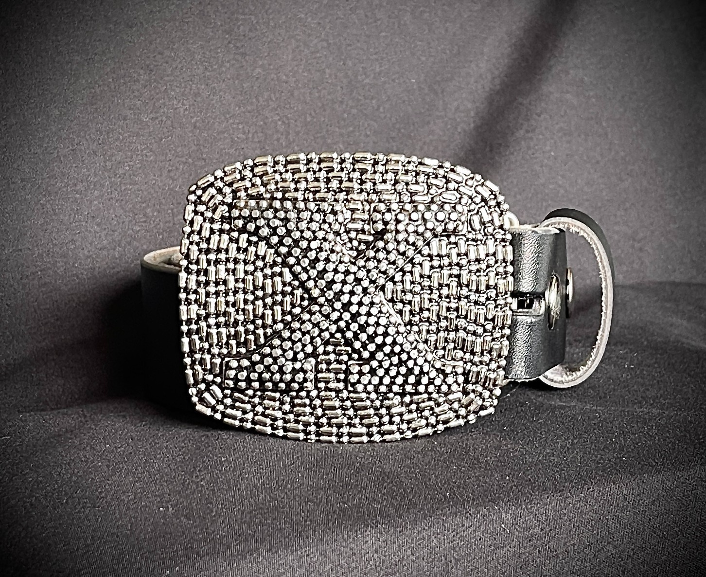 Gothic Punk Studded “X” Wearable Art Buckle & Belt Set – Darren McNeese