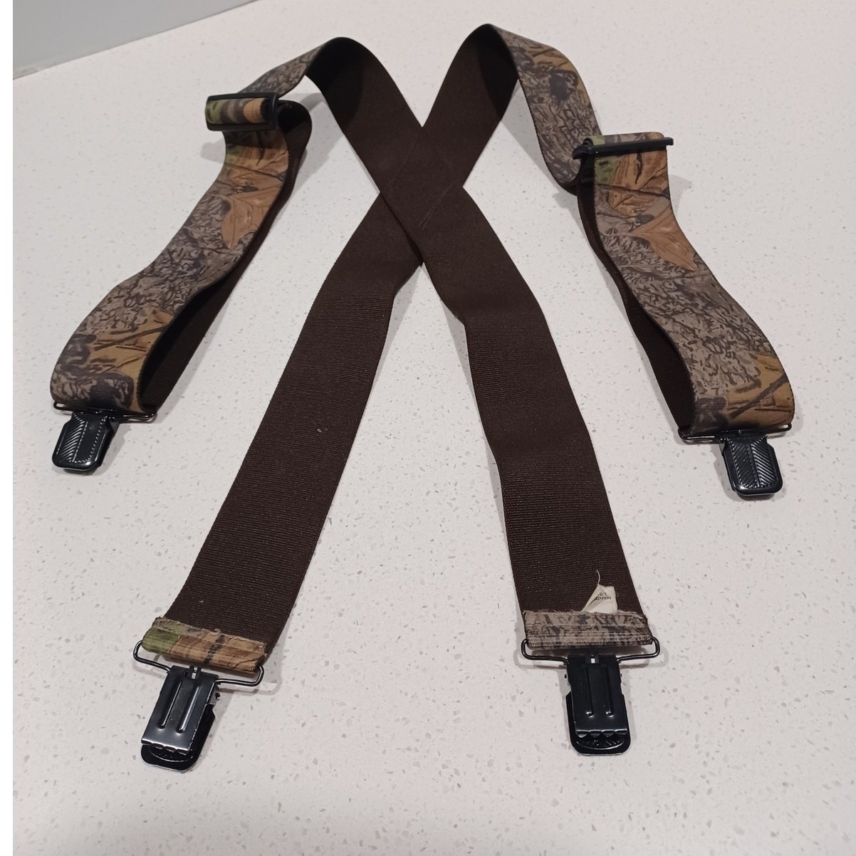 X-Style Clip-on Suspenders Camouflage Browm