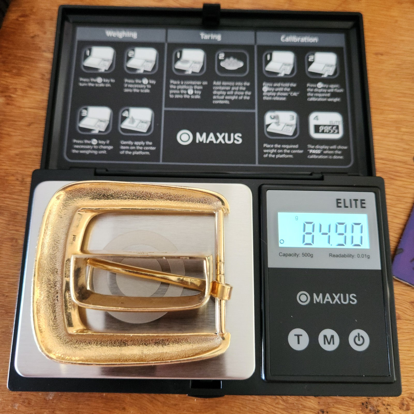 Douglas Magnus Santa Fe 14k Solid Gold 3-Piece Belt Buckle Set Size 34