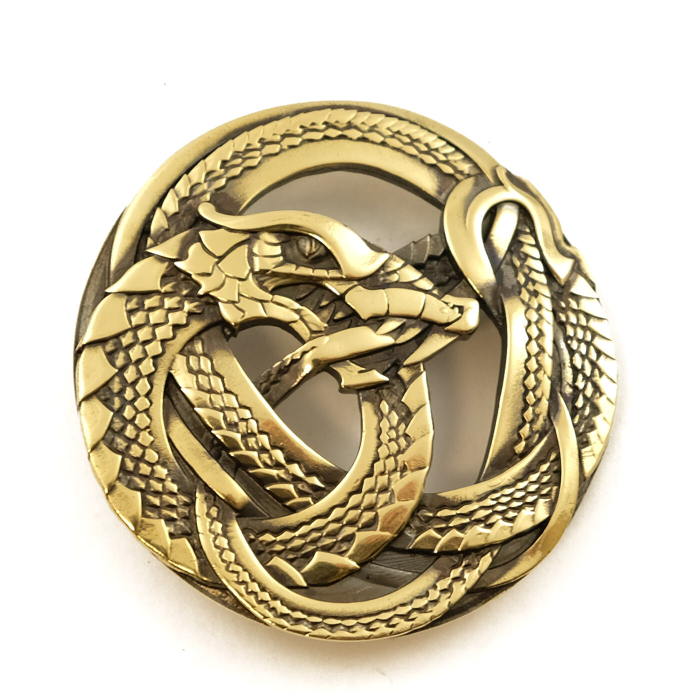Belt buckle Ouroboros, World Serpent, Scandinavian, Nordic, Celtic