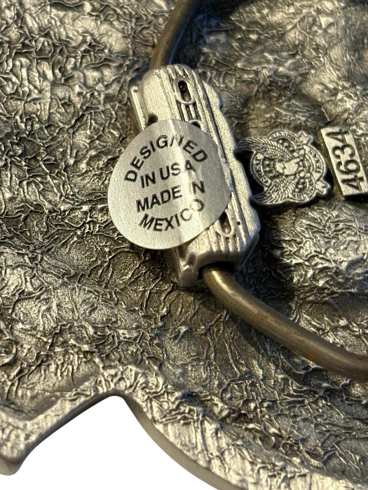 Horseshoe 8 Ball Belt Buckle Checkered Flags Gambling Pewter NOS READ American