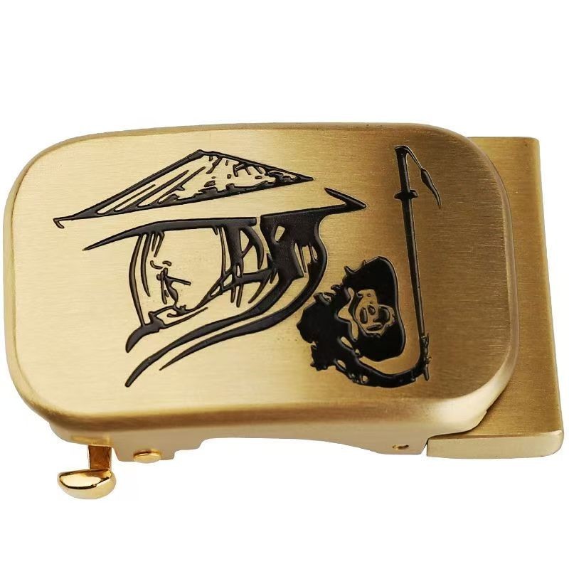 Men&rsquo;s automatic buckle belt buckle head pure copper men&rsquo;s belt head 3.5cm
