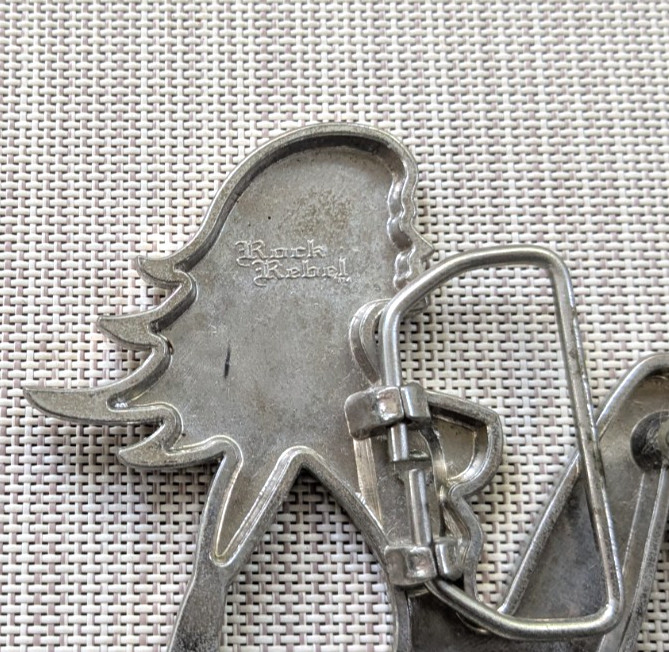 Sexy Trucker Mud Flap Girl Chrome Belt Buckle by Rock Rebel