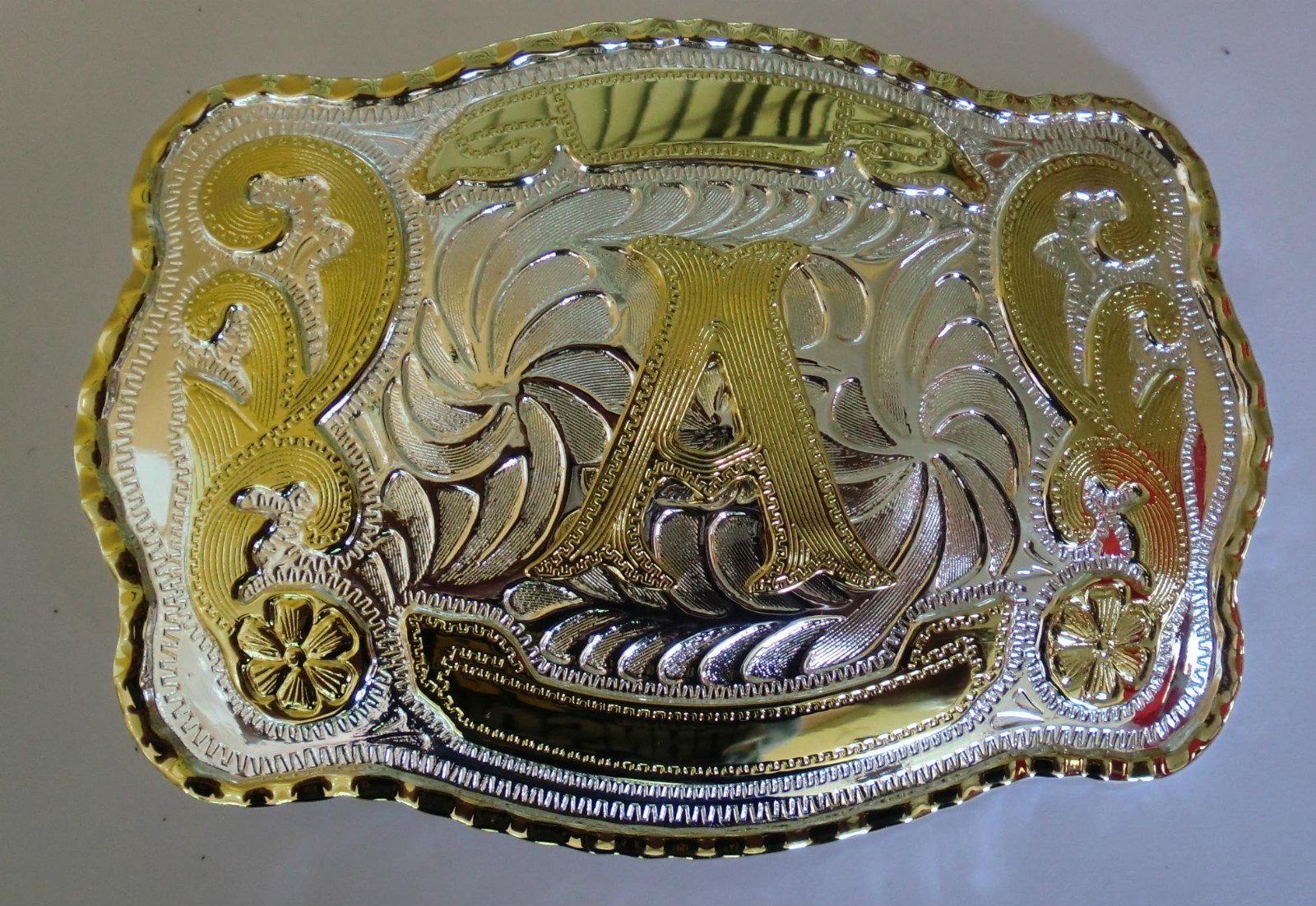 NEW INITIAL  » A  » RODEO BIG COWBOY WESTERN BELT BUCKLE