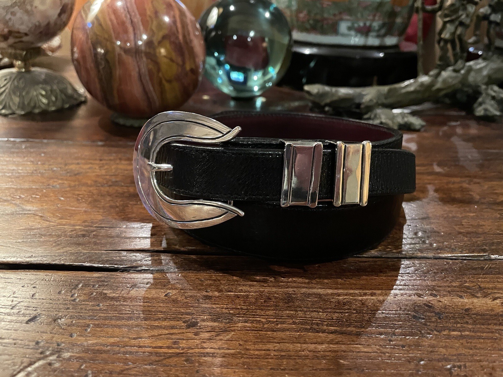 XXL Mexican James Reid Dgn Sterling Silver Belt Buckle 1.25-1”🐂 33-34”