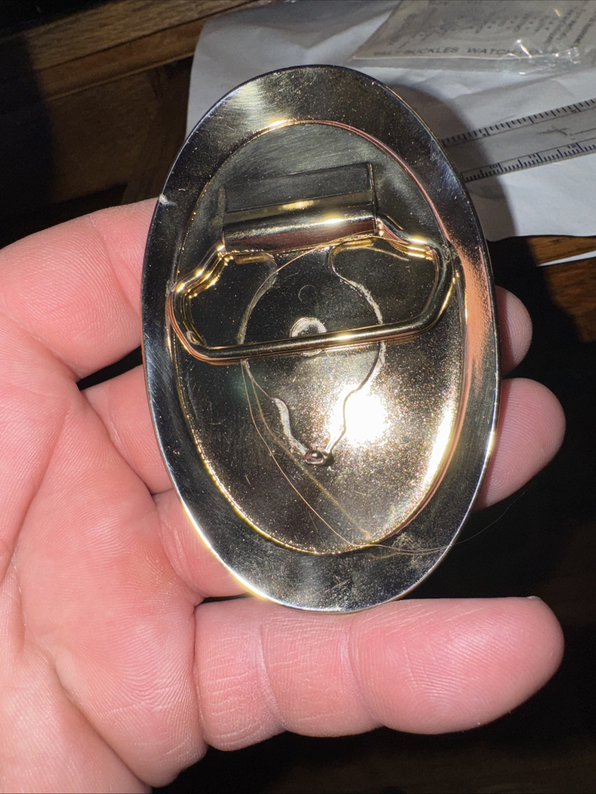 Vintage Jesus Loves You Silver Gold Belt Buckle Rare Fast Free Shipping