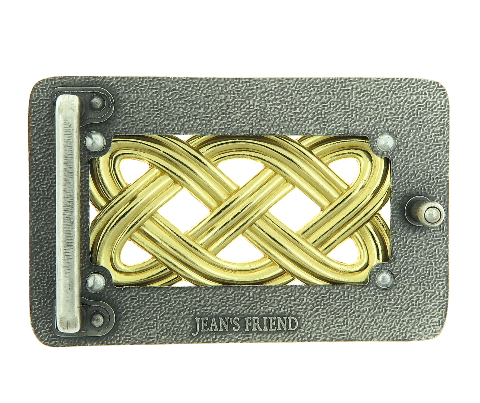Cross Knot Celtic Gold & Silver Plated Metal Belt Buckle