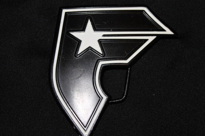 Belt Buckle Initial F Black Metal NEW Men Women Halloween Famous Star and Straps