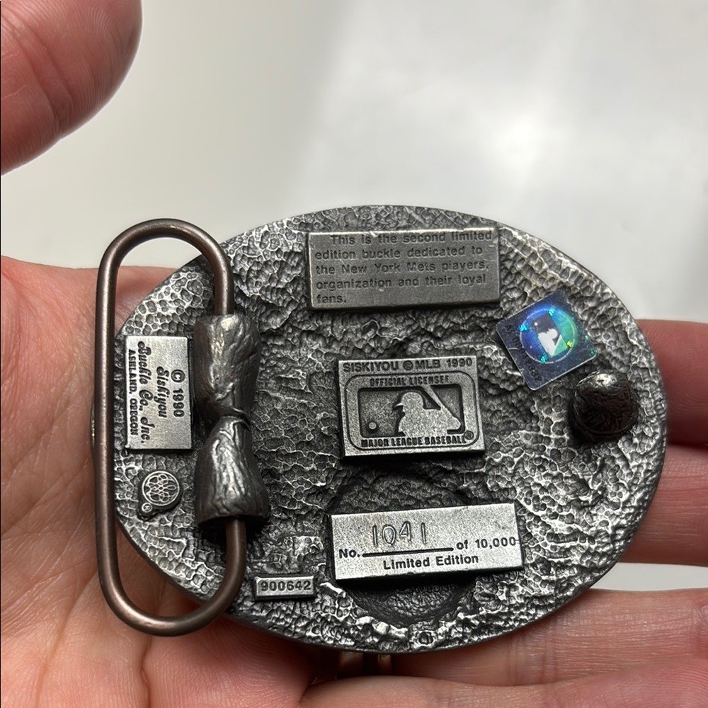 New York Mets Siskiyou 1990 Belt Buckle