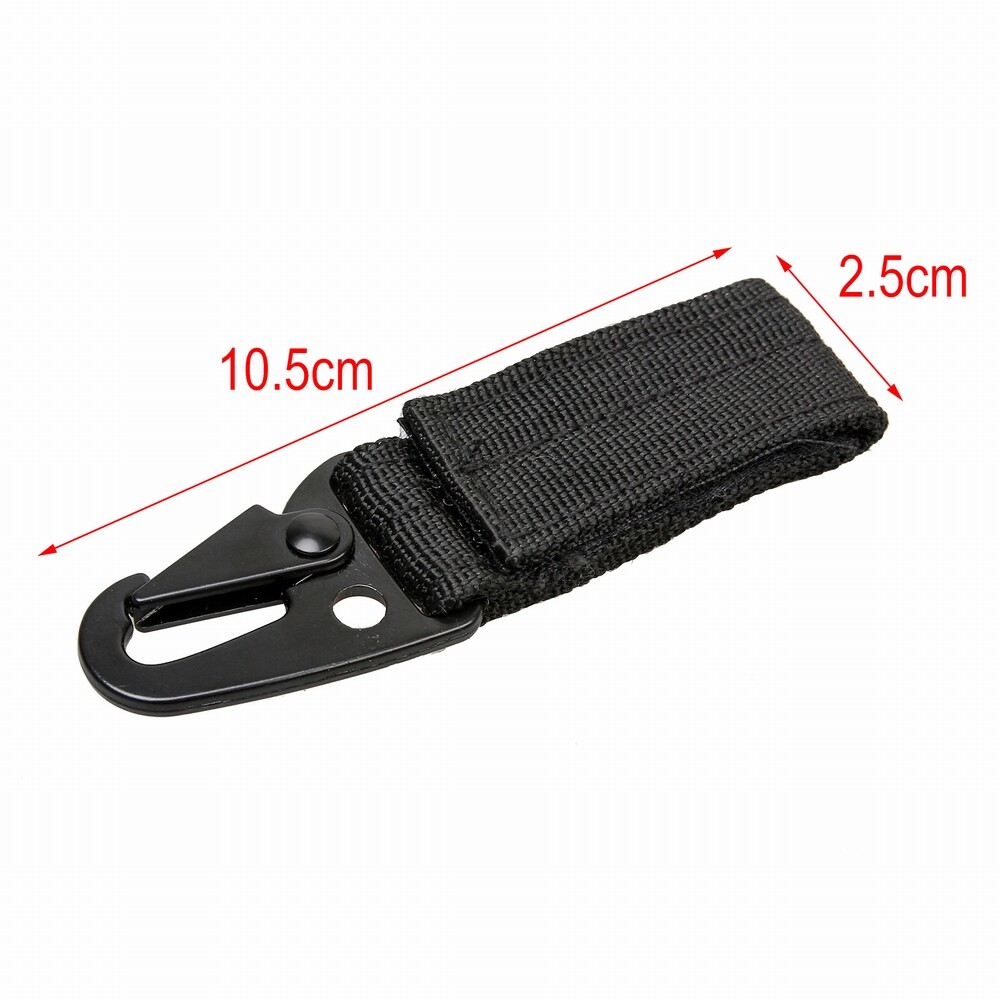 Tactical Nylon Molle Buckle Hook Carabiner Key Chain Key Clip Belt Metal Hook
