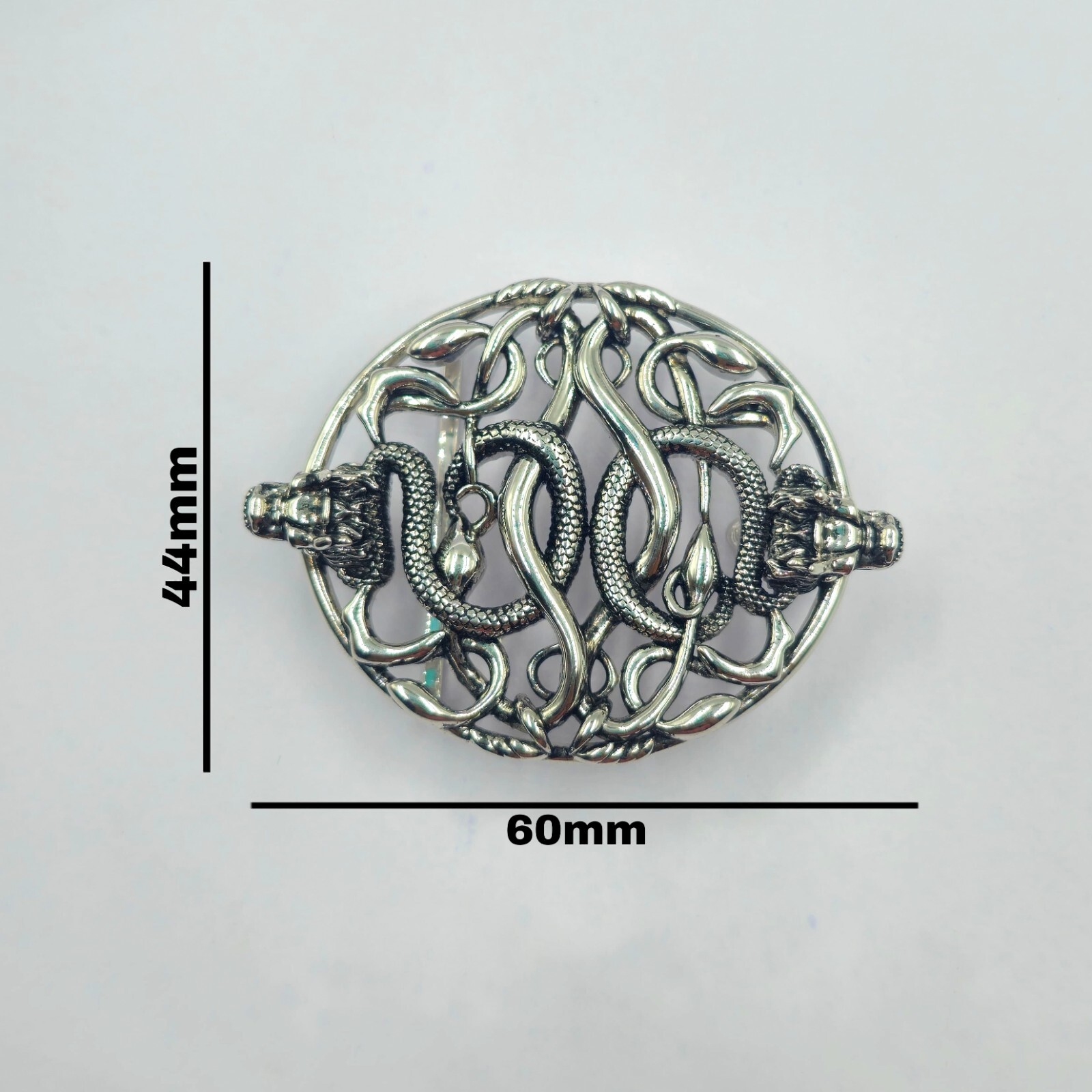 Stunning Vintage Dragon Design In 935 Argentium Silver Men&rsquo;s Biker Belt Buckle