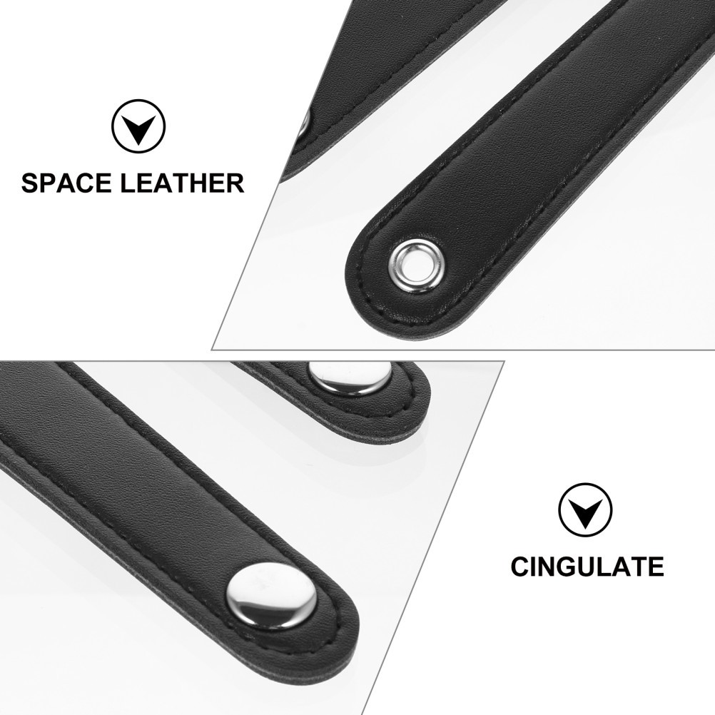2Pcs Universal Black Bellows Buckle Belts for Instrument with Fine Design