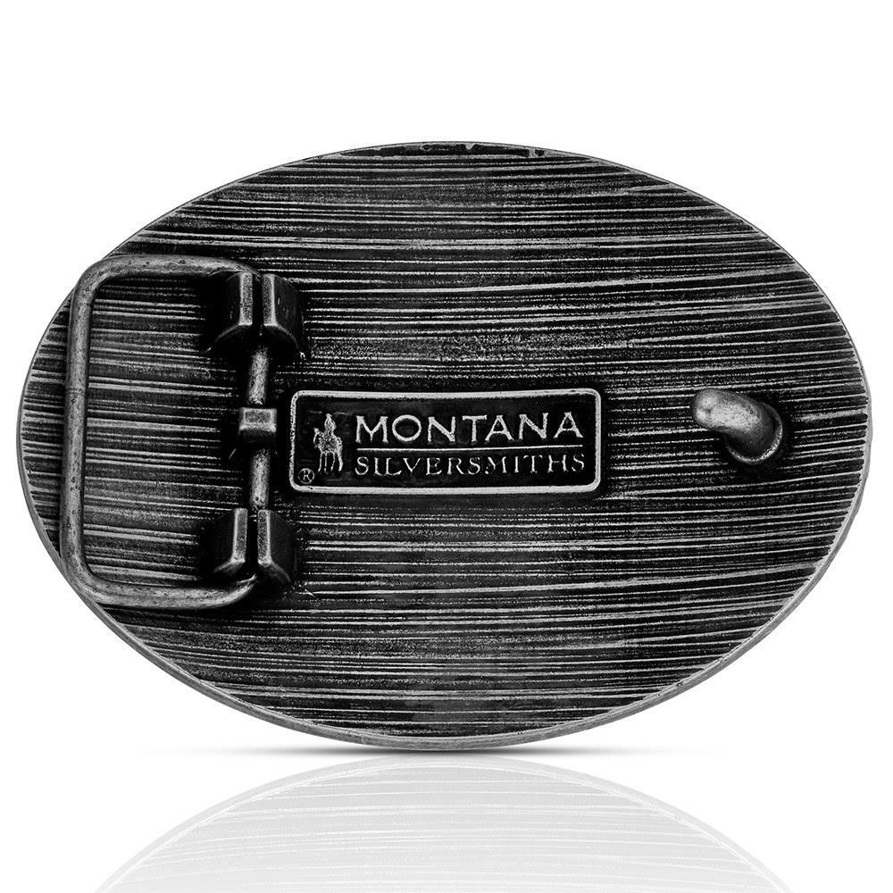 Montana Silversmiths Attitude Frontier Pride Buffalo Skull Western Belt Buckle