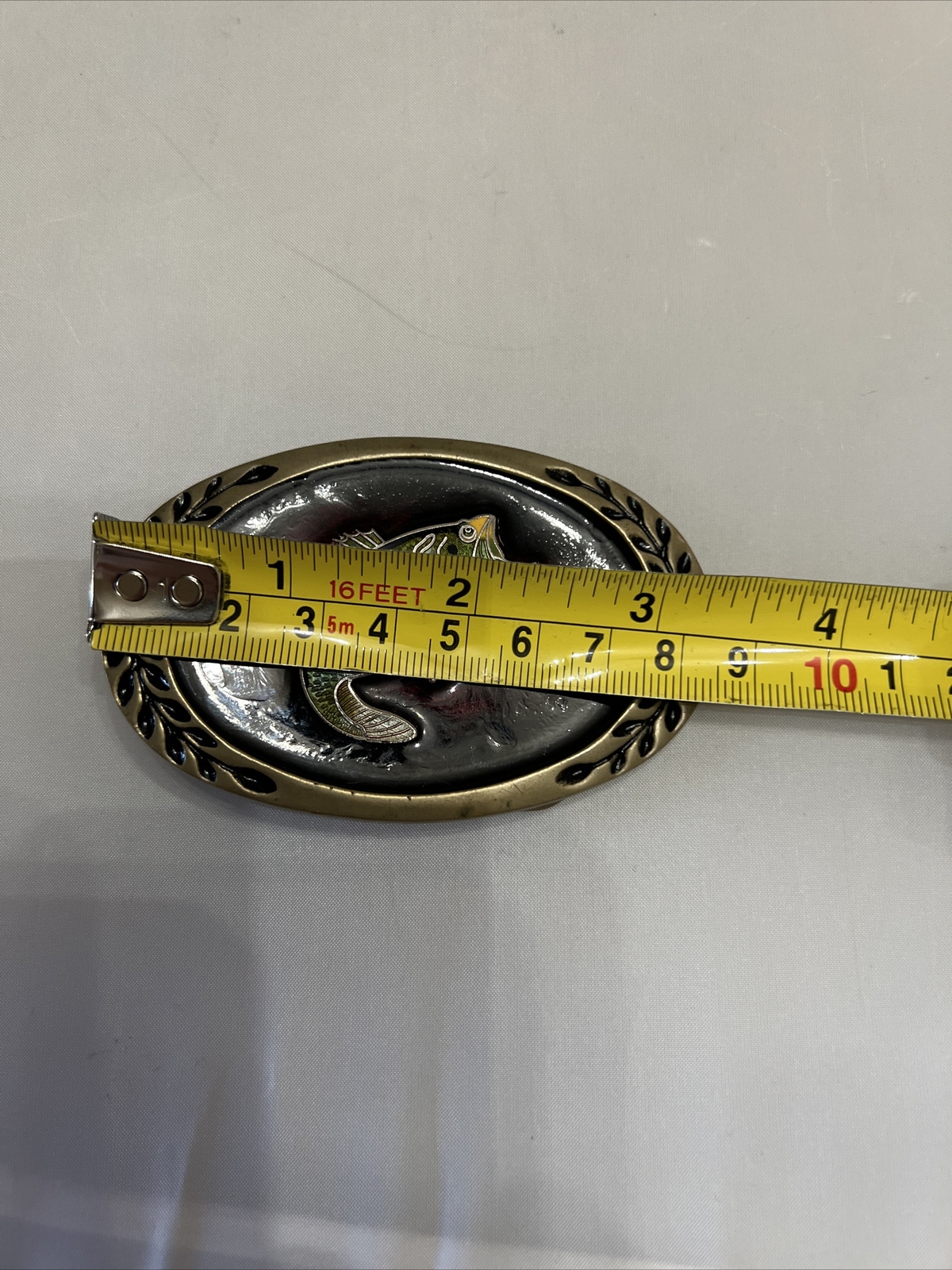 Vintage Heritage Buckle Heavy Duty Solid Brass Oval Fish Belt Buckle