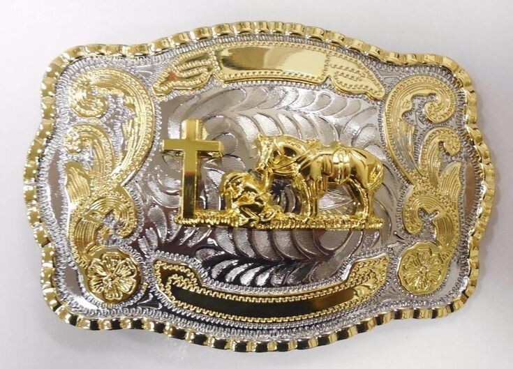 CROSS PRAYING FAITH ANIMAL LONG HUGE RODEO BIG COWBOY WESTERN SHINE BELT BUCKLE