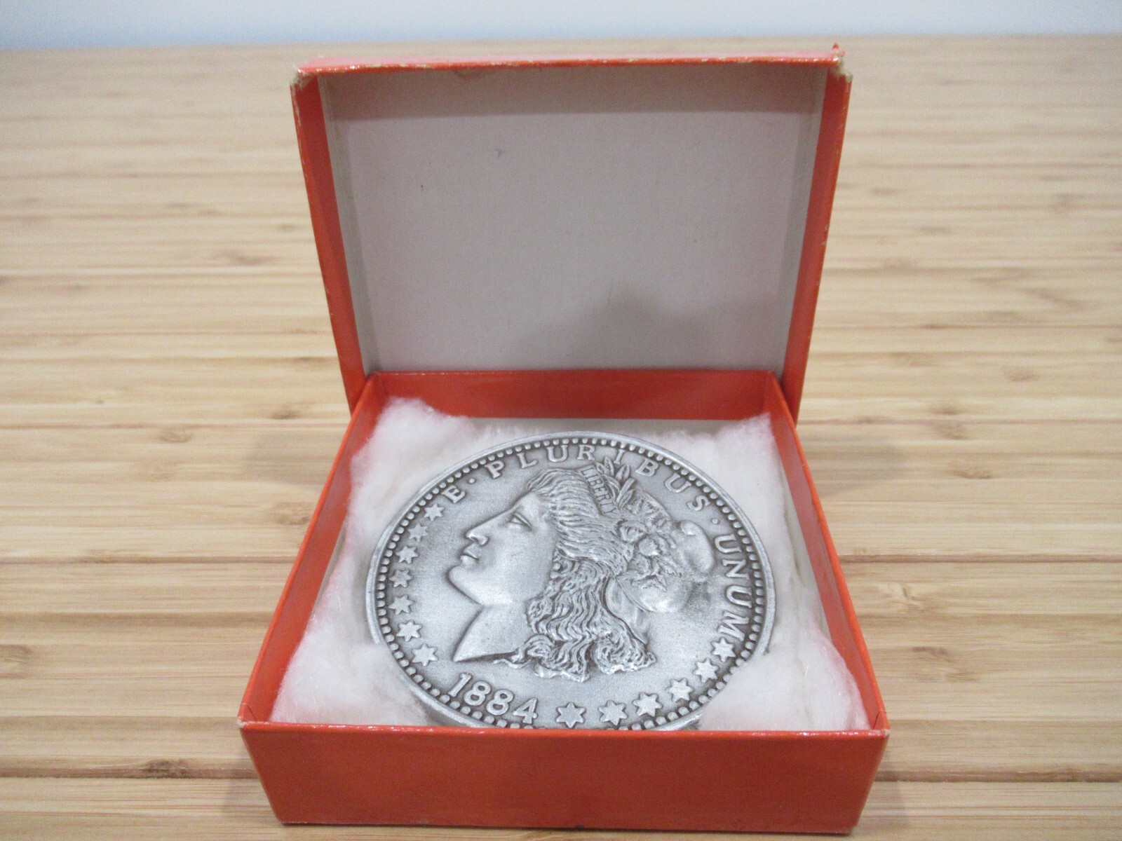 Vintage Oversized Reproduction Morgan Dollar Coin Belt Buckle