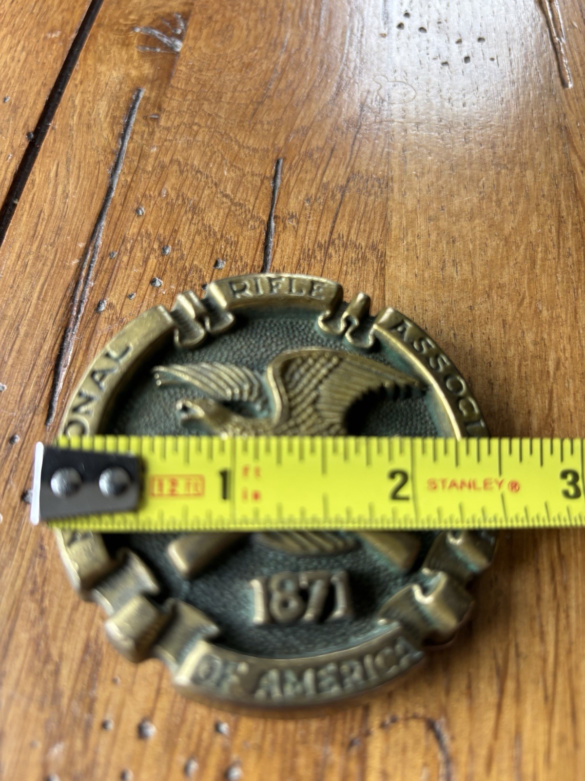 1978 Brass Belt Buckle NRA National Rifle Association Of America 1871