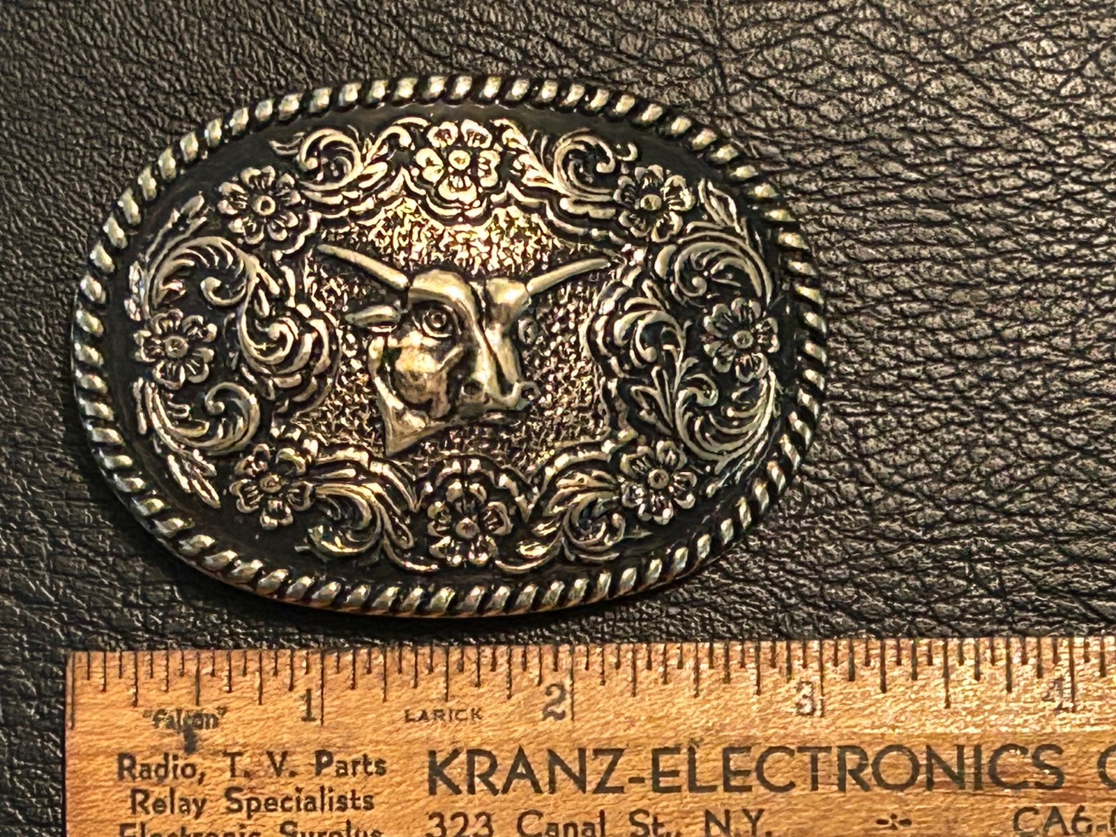 Bad ass bull belt buckle, new condition, embossed bull head