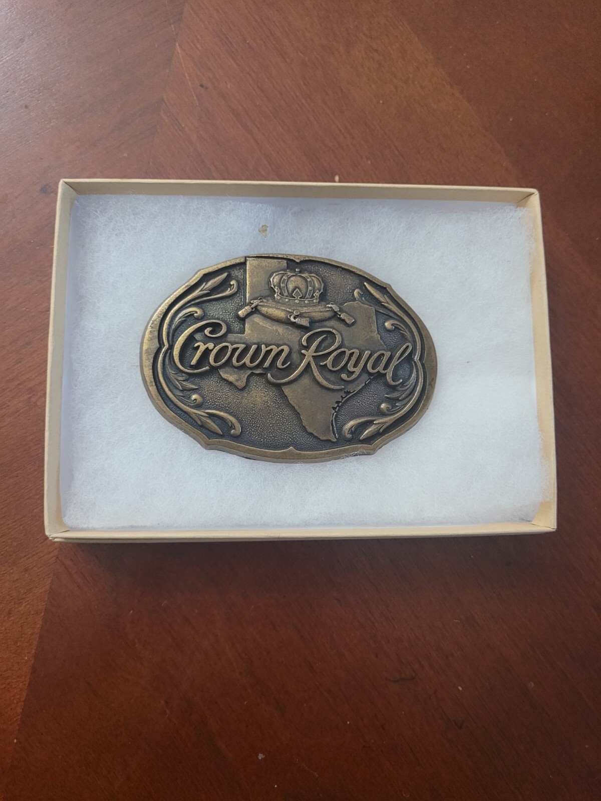 Vintage Bronze Crown Royal Belt Buckle