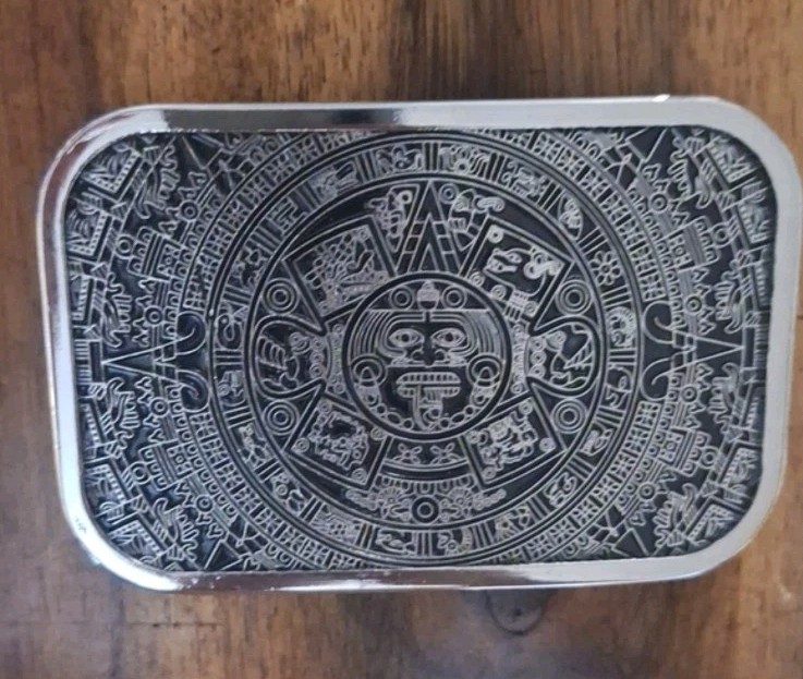 New Aztec Mayan calendar mens women&rsquo;s belt buckle
