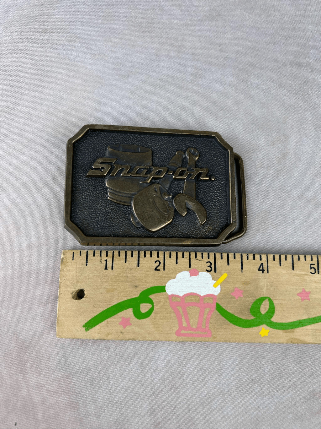 Vintage Snap On Tools Belt Buckle, Solid Brass, Made in USA, BTS SPP-513