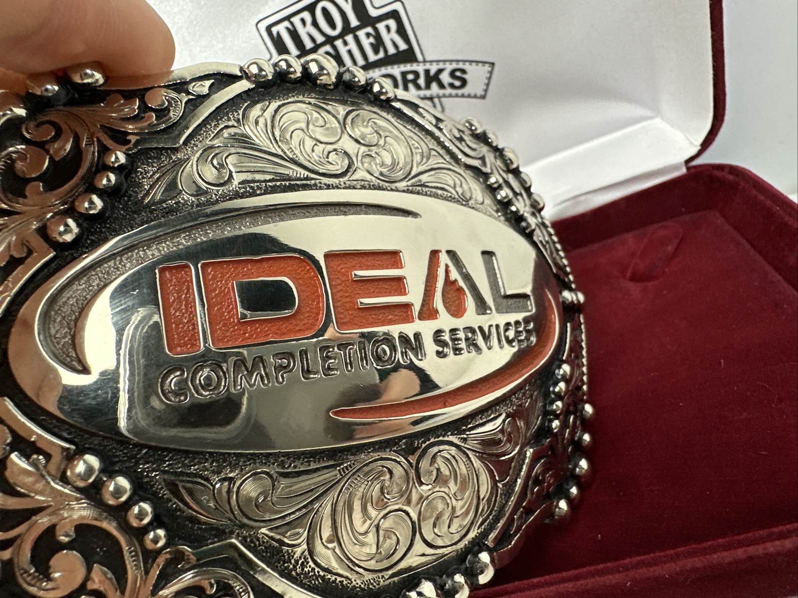 Troy Fischer Silverworks Western Style Belt Buckle Custom