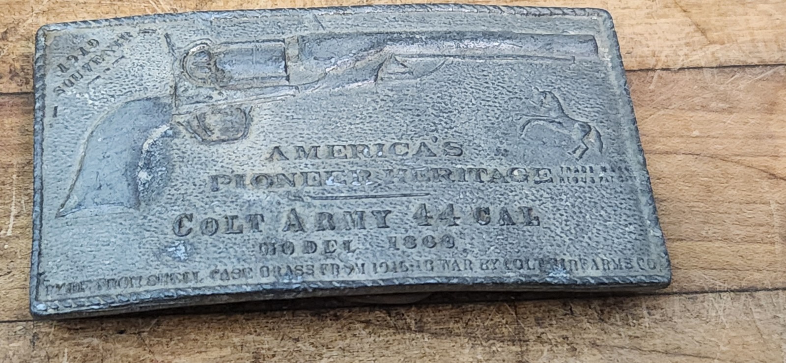 Vintage Belt Buckle Colt 44 Cal Model 1860 Army America&rsquo;s Pioneer Heritage