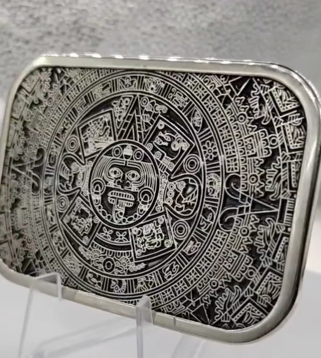 New Aztec Mayan calendar silver mens women&rsquo;s belt buckle