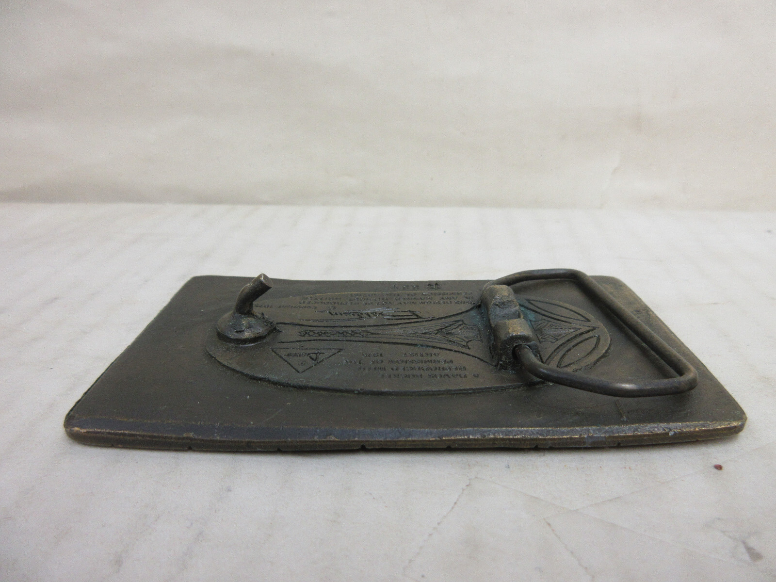 1970s Davos Pennsylvania Railroad Locomotive & Train Brass Fashion Belt Buckle