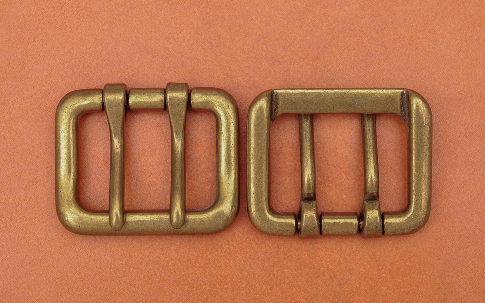 Men Retro Brass Double Tongue Pin Prong DIY Metal Belt Buckle Fits 40MM Straps